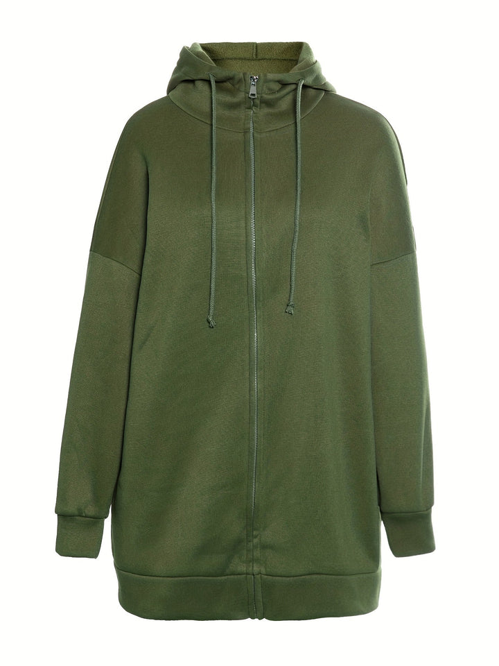 Drune | Comfort - Extrem bequemer langer Zip-Up-Plüsch-Hoodie mit Kapuze für Damen