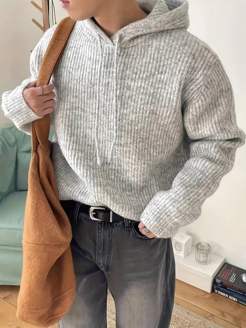 Drune | Stylischer Gestrickter Kapuzenpullover für Männer