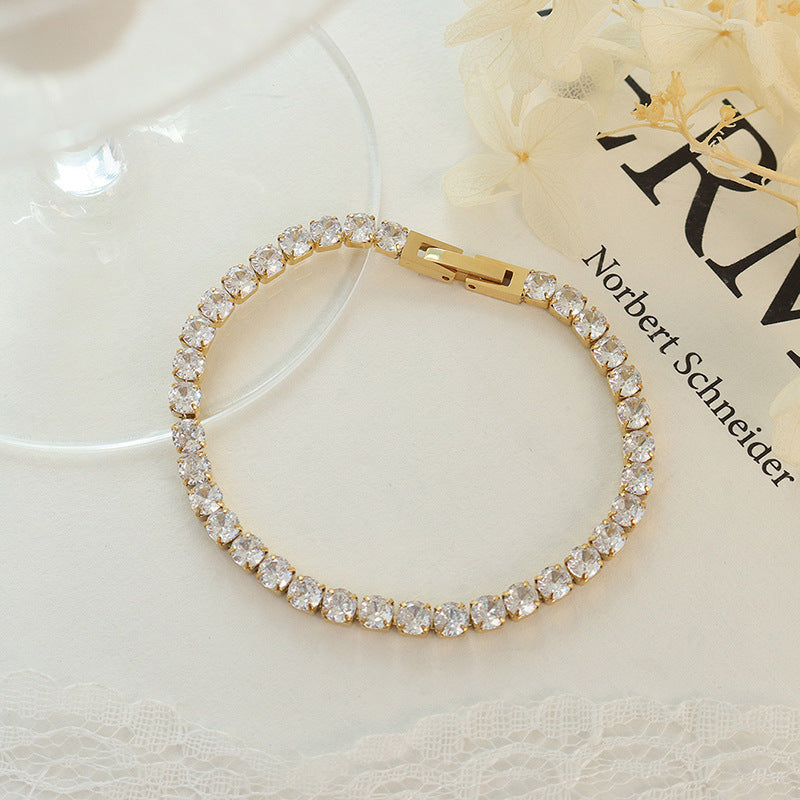 Drune | Armband Bling Kette Titanstahl Würfelkette