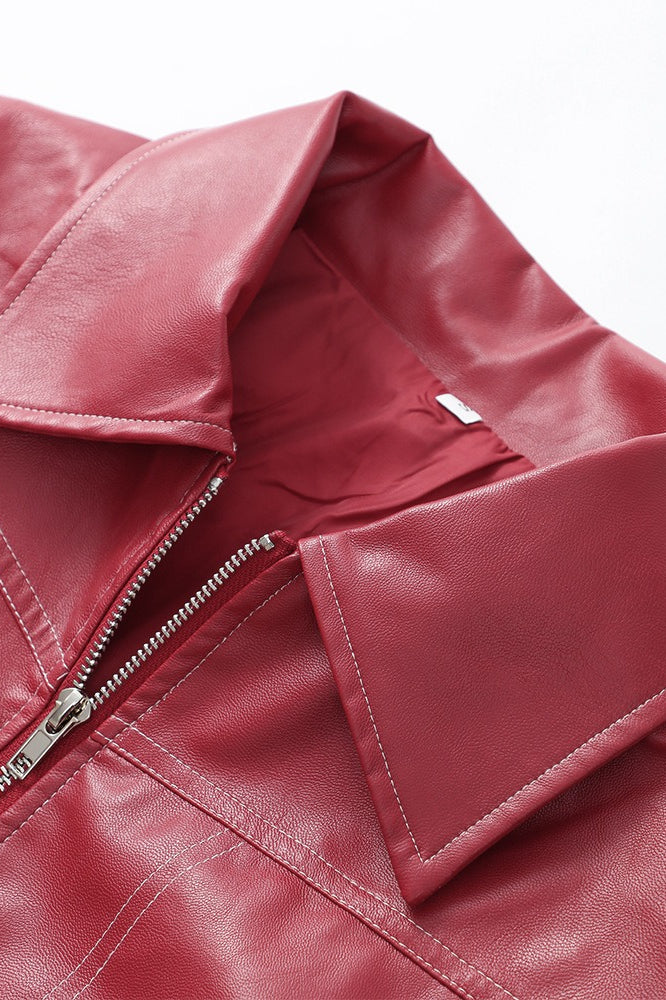 Drune | Kunstleder Zip-Jacke