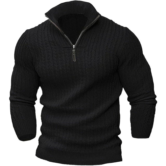 Drune | Trendiger Pullover mit Reißverschluss für Männer