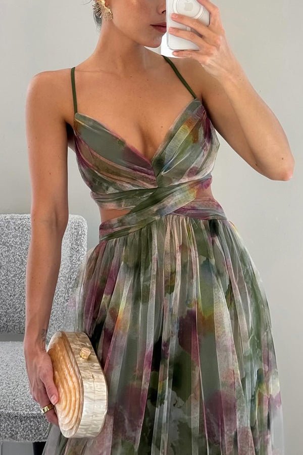 Drune | Elegante Maxikleid Im Schönem Blumenmuster