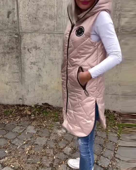 Drune | Lässige Steppjacke mit Kapuze und Reibverschluss