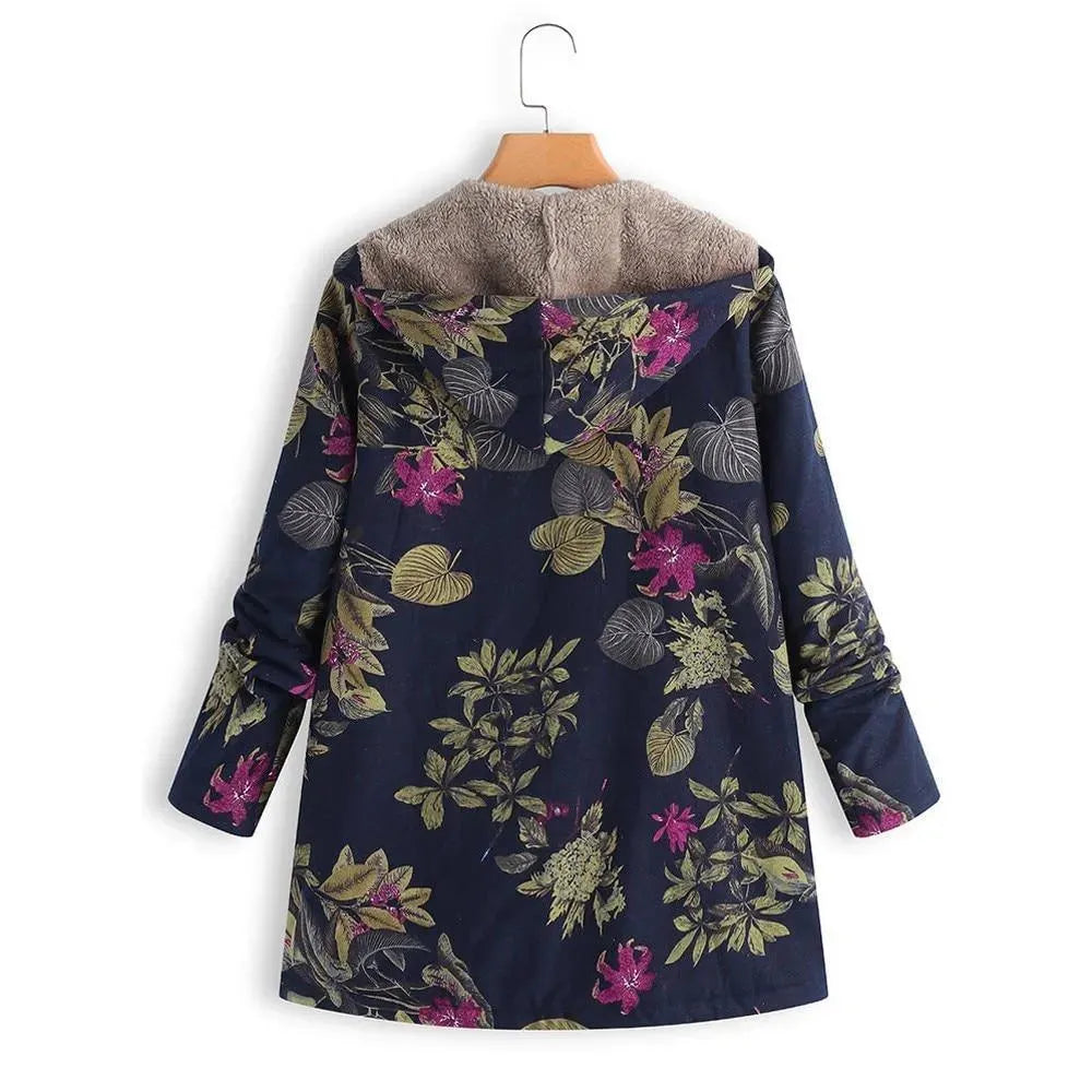 Drune | Floral Locker Plus Size Wintermantel