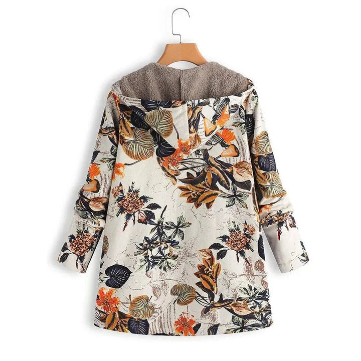 Drune | Floral Locker Plus Size Wintermantel