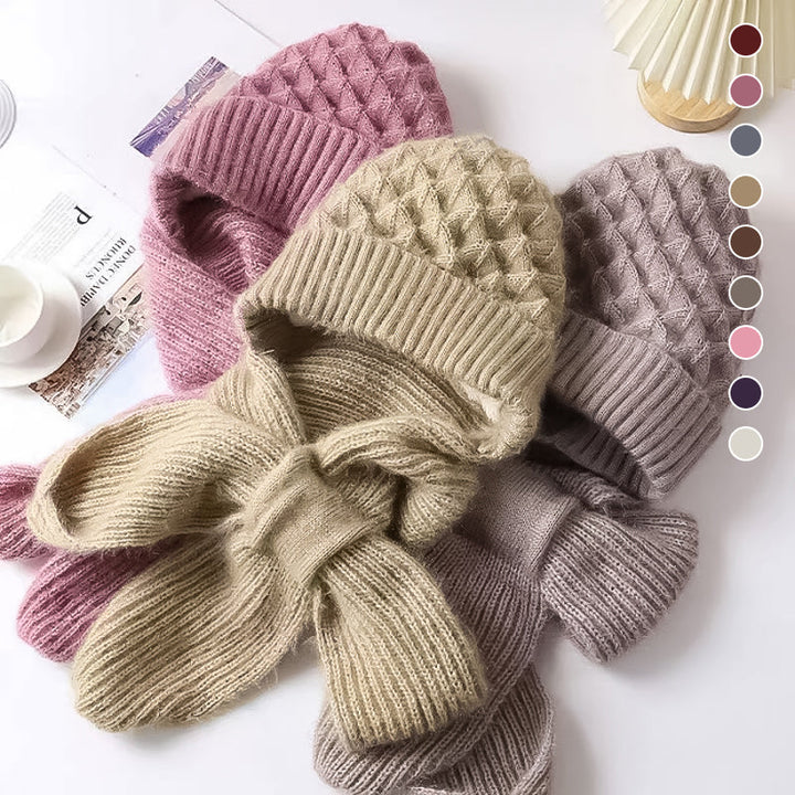 Drune | Mütze und Schal Set - warme Damen Winteraccessoires