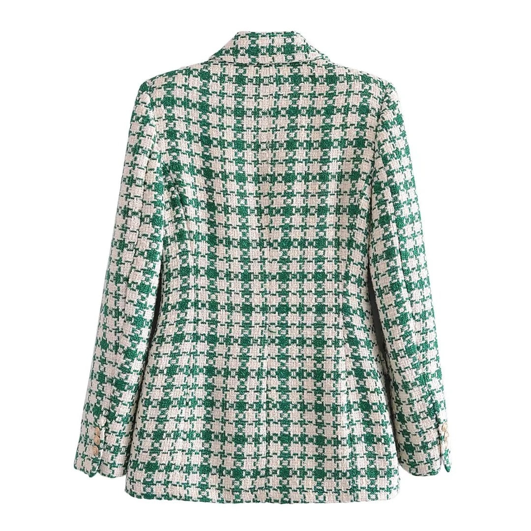 Drune | Mari & Olivia Karierter Tweed Blazer