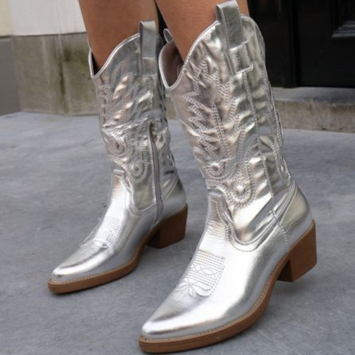 Drune | legante Metallic-Cowboystiefel