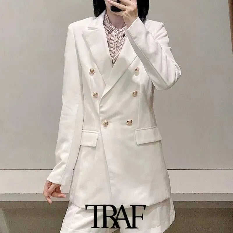 Drune | FRANS Vintage Blazer Damen - Formal-Business - Uni-Einfarbig