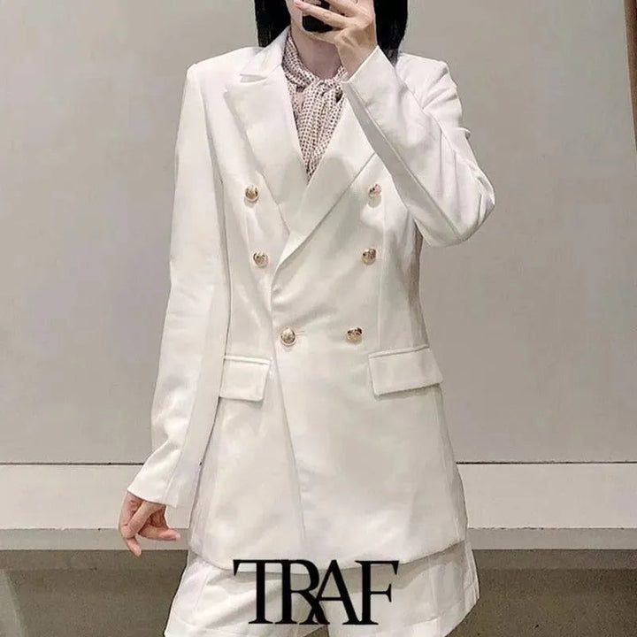 Drune | FRANS Vintage Blazer Damen - Formal-Business - Uni-Einfarbig