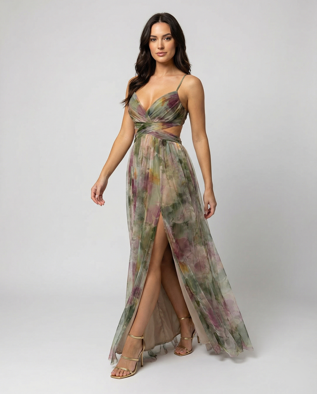 Elegantes Maxikleid im Schönen Blumenmuster für festliche Anlässe | Drune