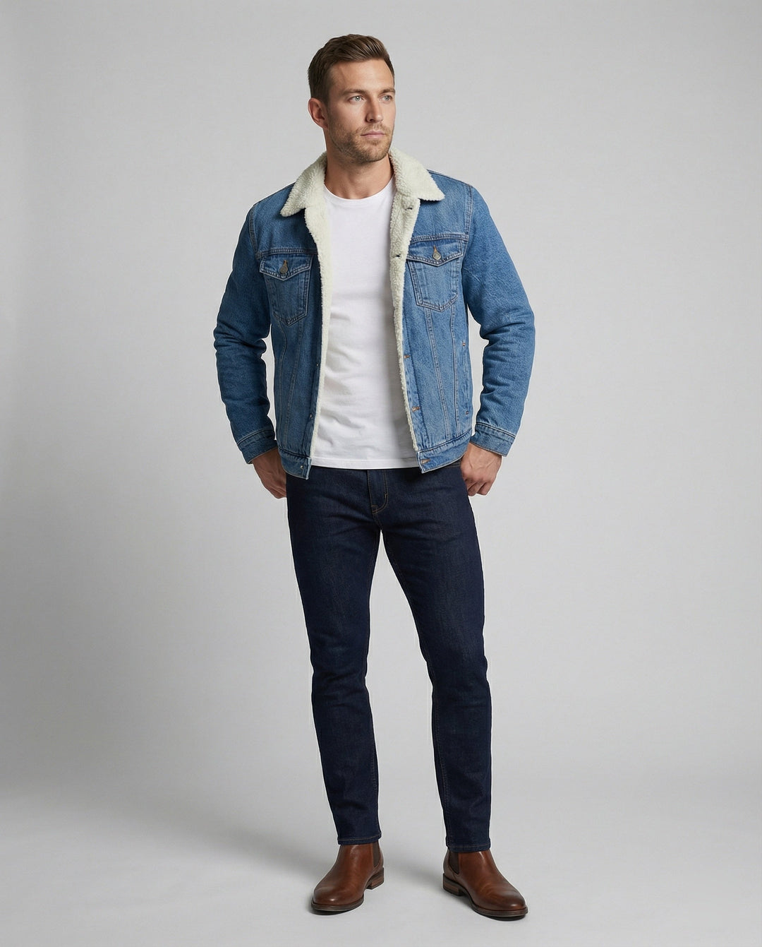 Drune | Warme Denimjacke Winter