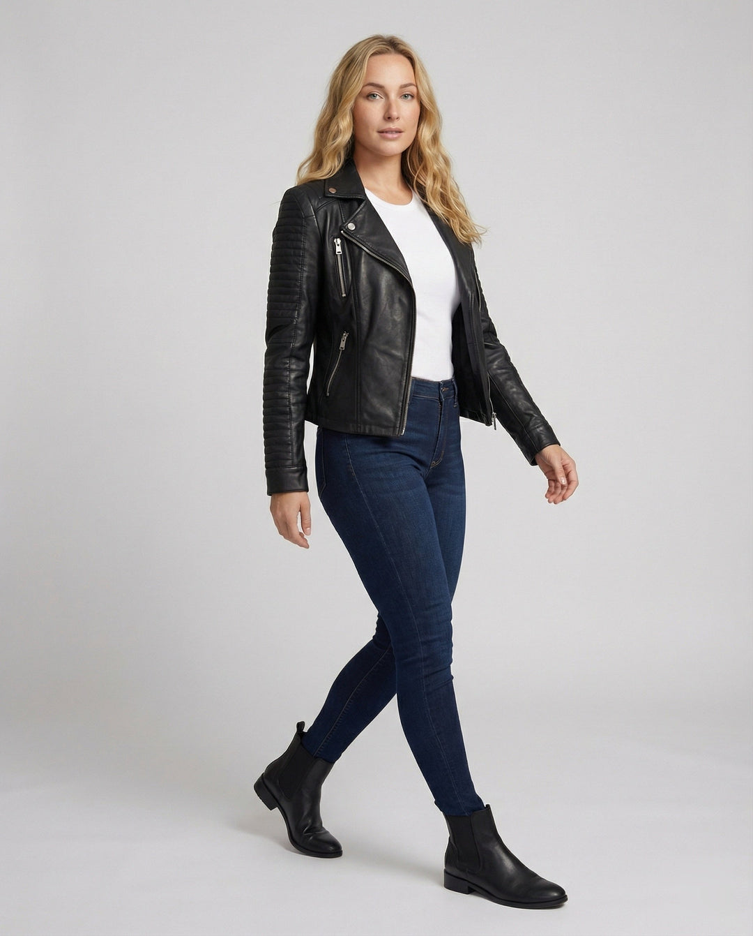 Drune | Damen Lederjacke Stilvoll Zeitlos