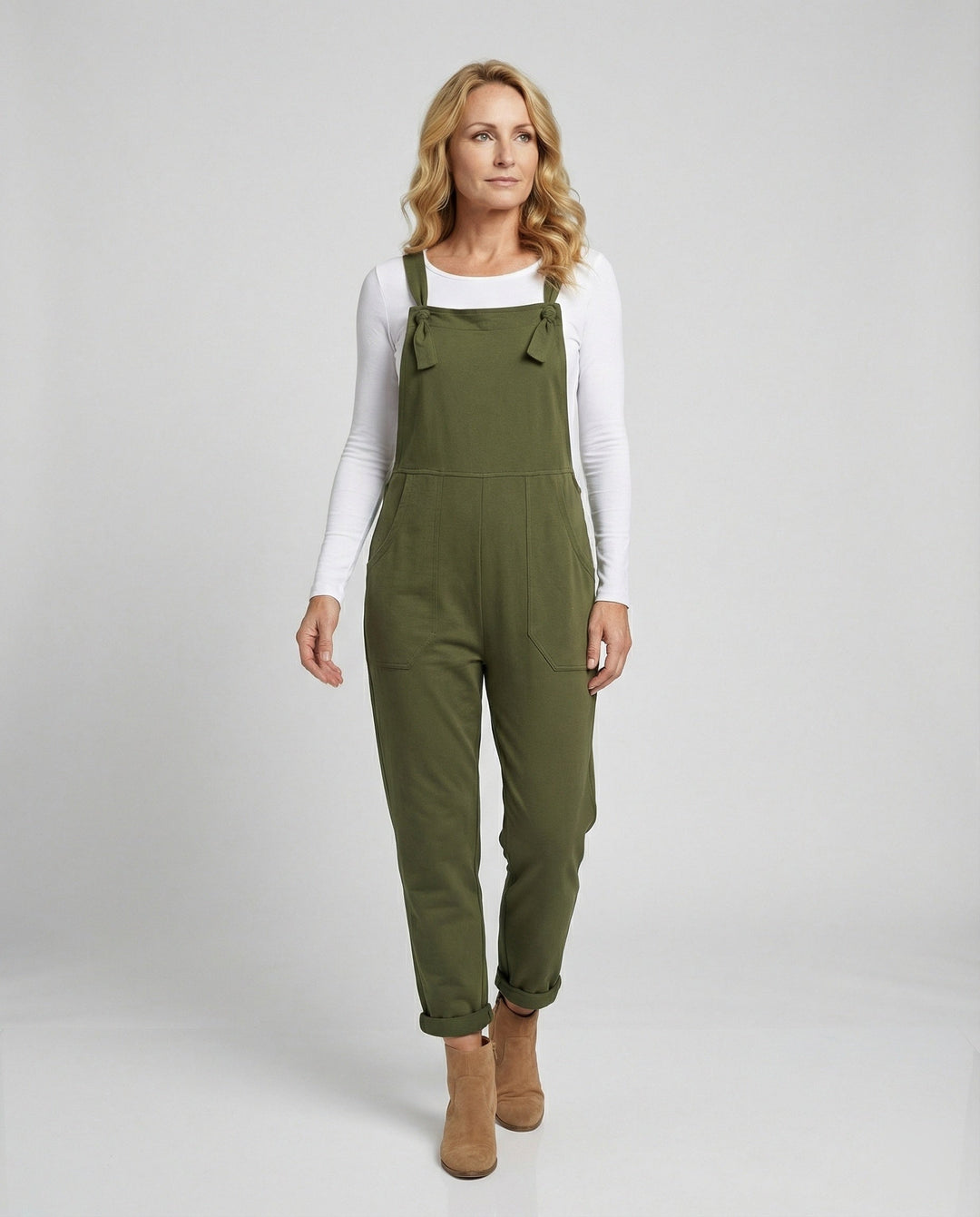 Damen Latzhose Baumwolle Casual