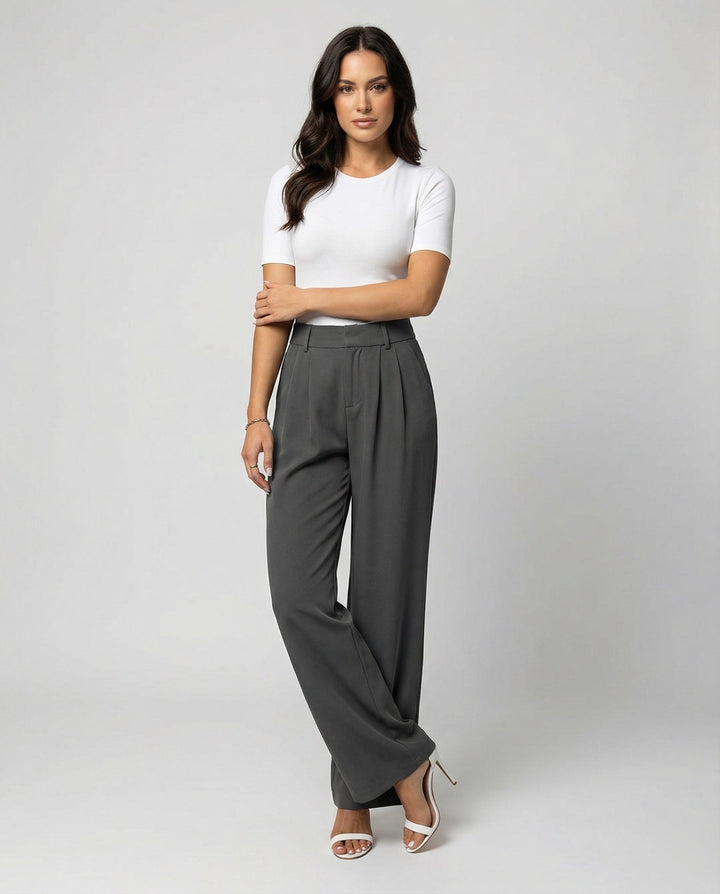 Damen Bundfaltenhose Damen elegant