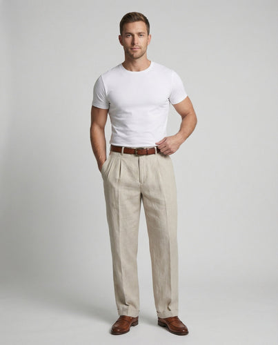 Herren elegante und bequeme Leinenhose Drune