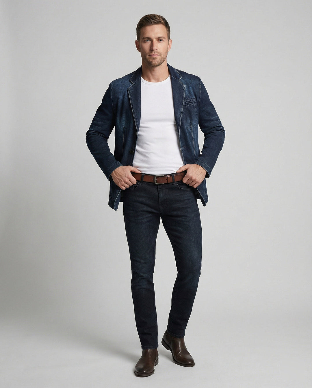 Herren Blazer Herren unstrukturiert