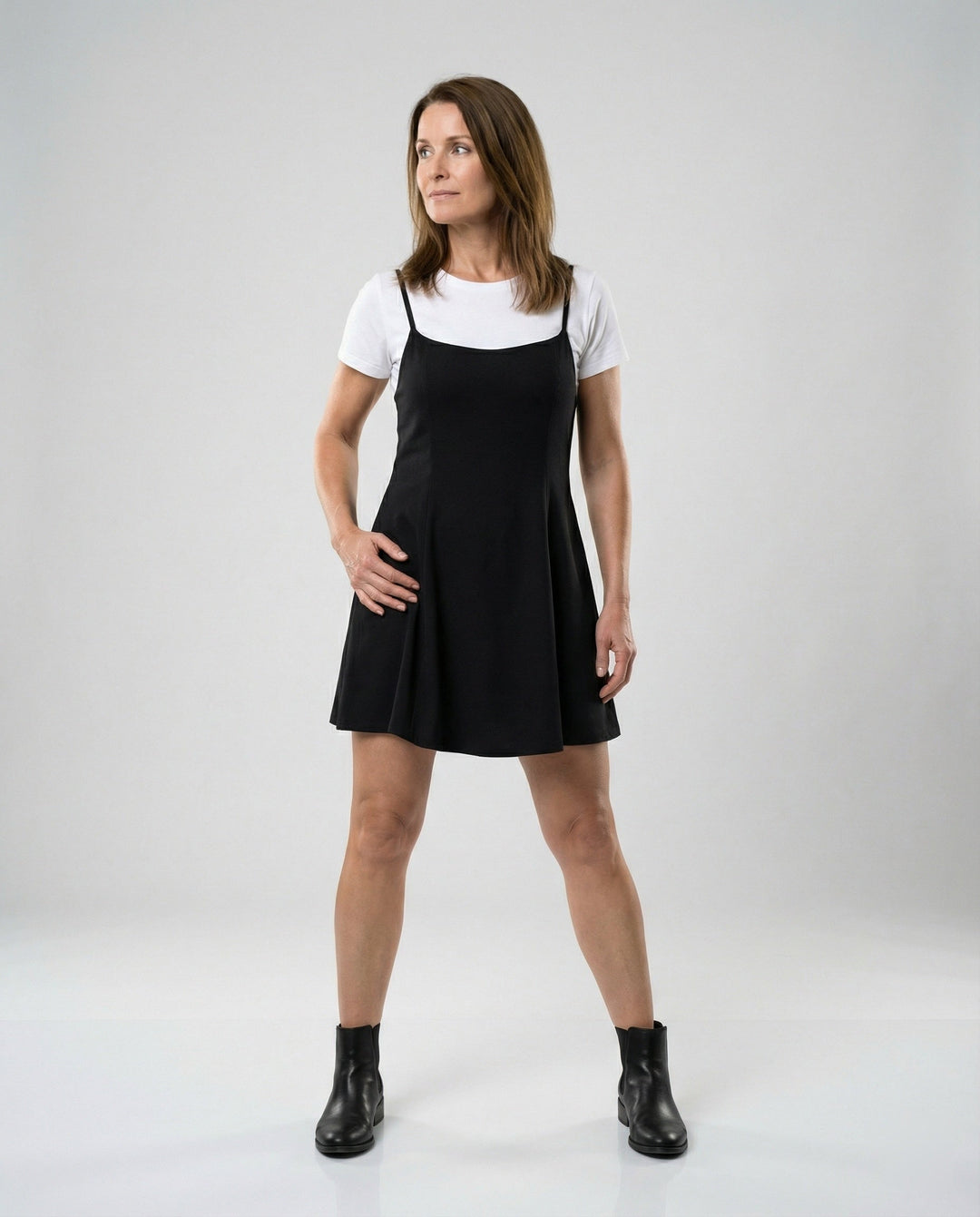 Damen Skater Sommerkleid mit Trägern