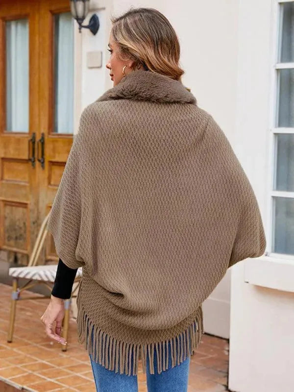 Drune | Strickfransen Damen Strickjacke Pullover