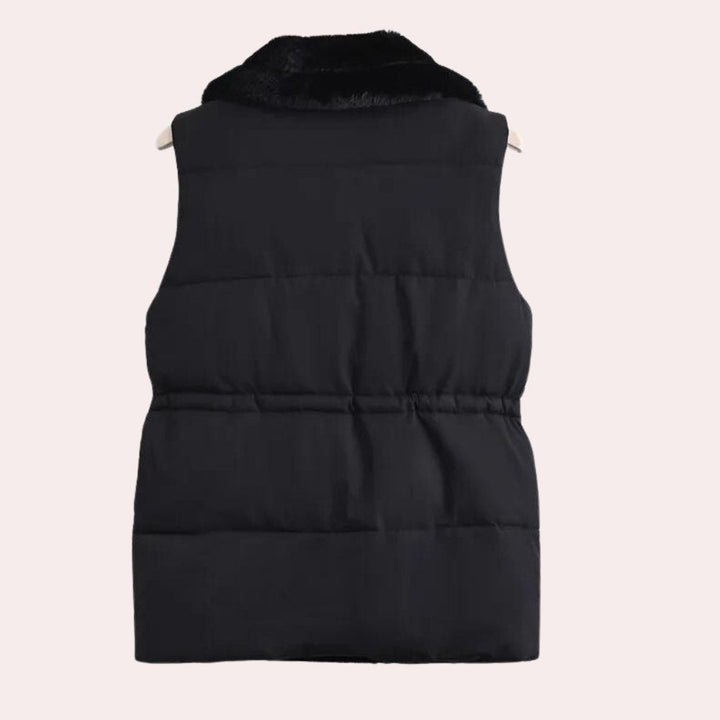 Drune | Fellgefütterte Pufferweste - Verstellbare Taille - Warme Schicht - Legere Winterbekleidung