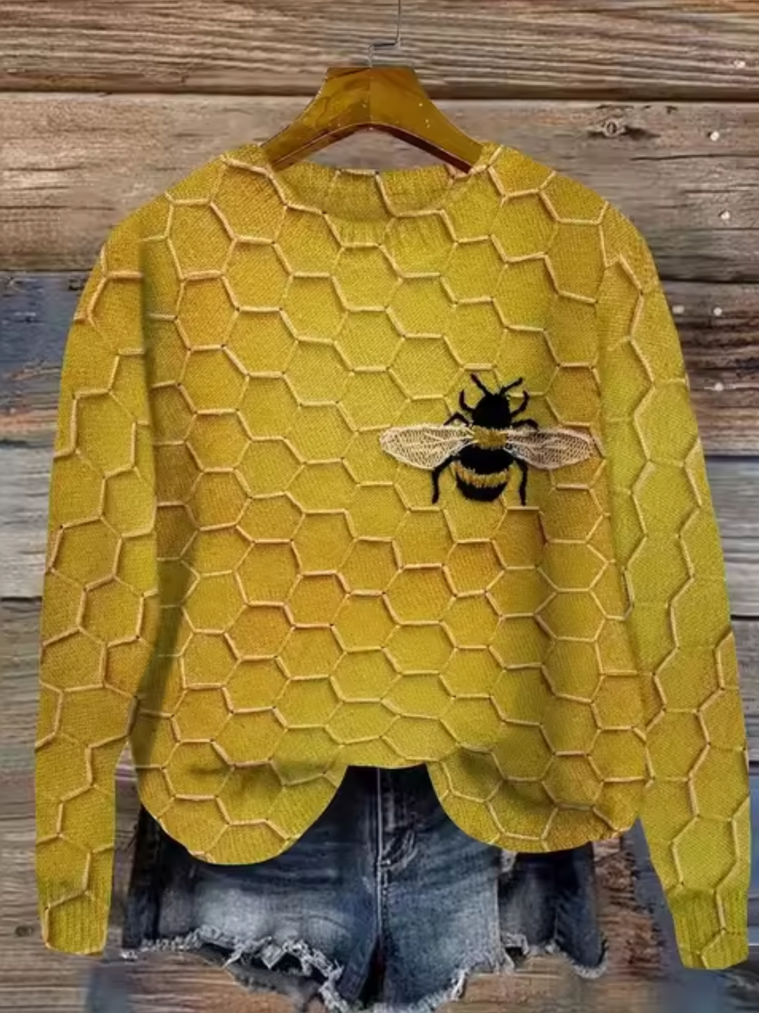 Drune | Gestrickter Pullover mit 3D-Druck