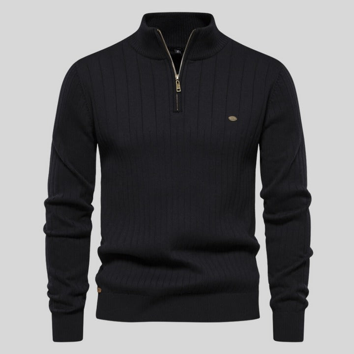 Drune | Strickpullover mit Half-zip Wollmischung Warm, Klassisch