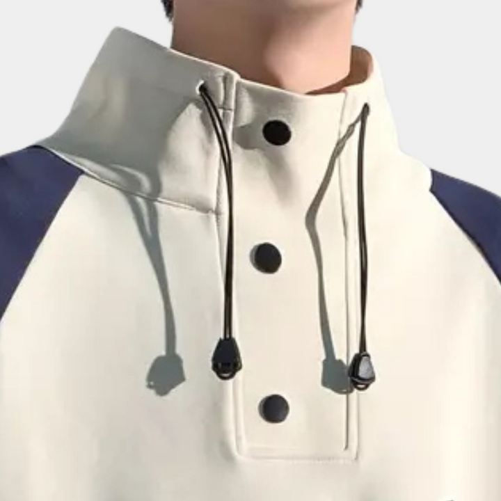 Drune | Herrenpullover mit Stehkragen