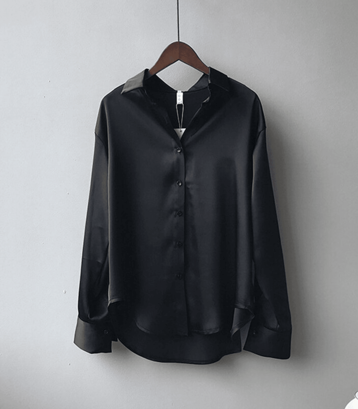 Drune | Knot Satin Seidenbluse für Damen - Stilvolle und luxuriöse Bluse für jeden Anlass