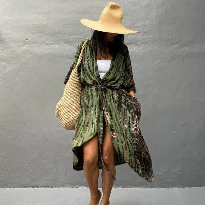 Drune | Stilvolle Kimono Olivgrün
