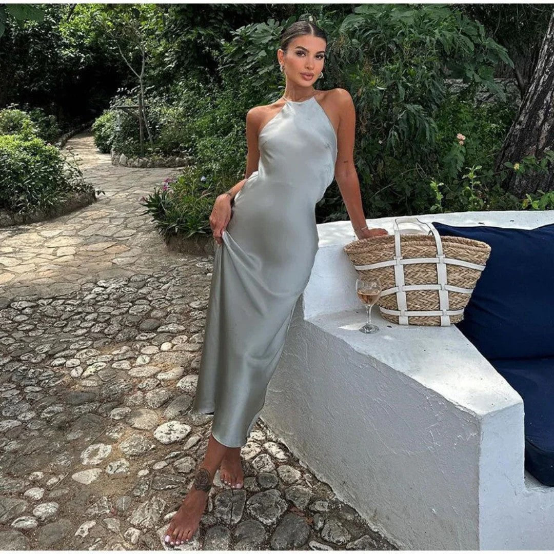 Drune | Elegantes Halterneck Kleid Für Edle Anmut Bei Damen
