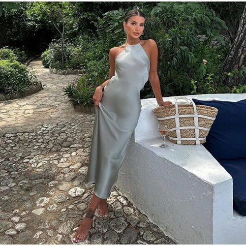 Drune | Elegantes Halterneck Kleid Für Edle Anmut Bei Damen