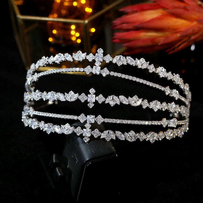 Drune | Glamouröse Kristallrhinestone Verzierte Schicht Haarband