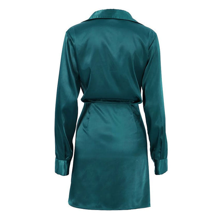 Drune | Satin-Minikleid mit V-Ausschnitt und Raffung