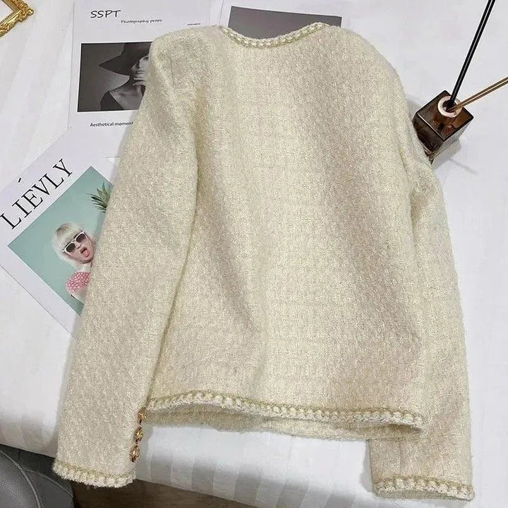 Drune | Gold Button Kurze Tweedjacken für Damen