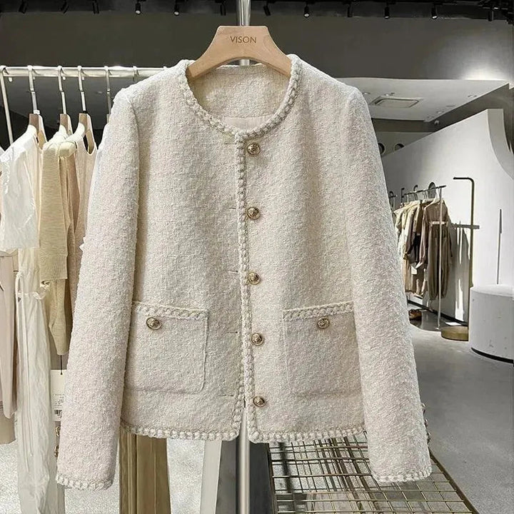 Drune | Gold Button Kurze Tweedjacken für Damen