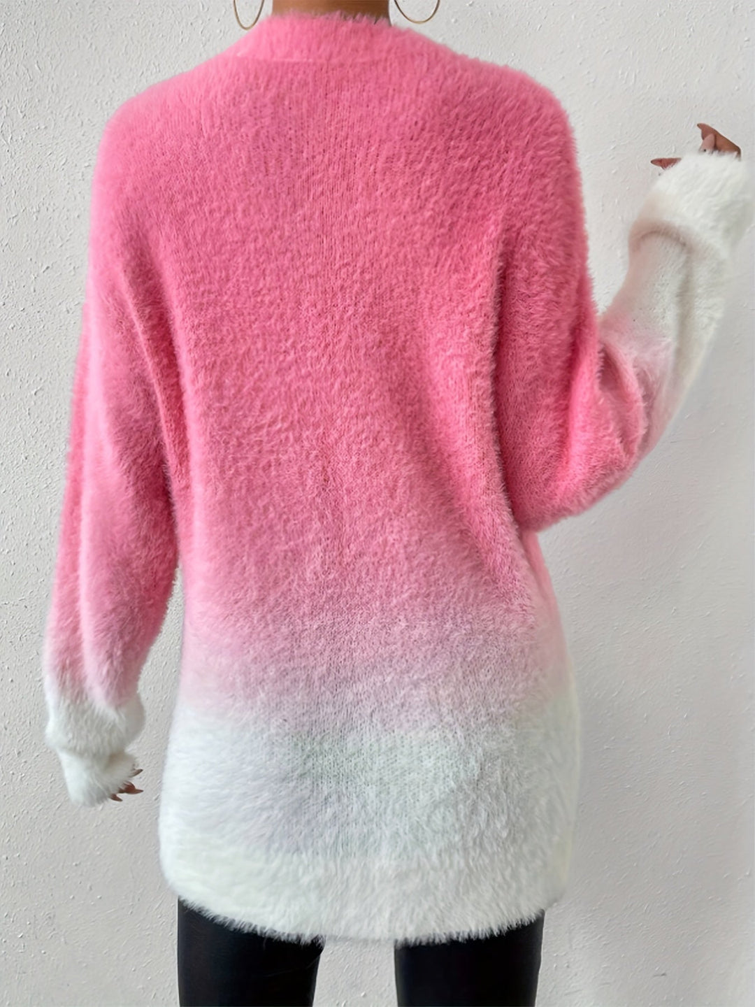 Drune | Graduierter Farbcrewneck Fuzzy Pullover