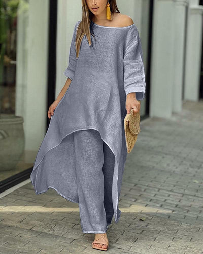 Drune | Asymmetrische Tunika Und Leinenhose Für Damen