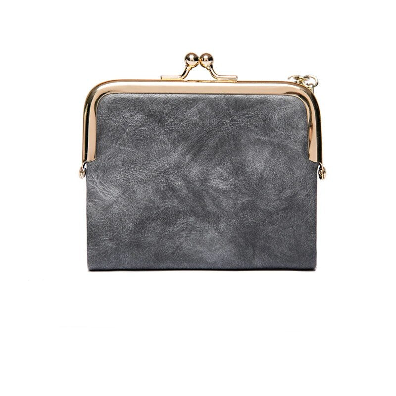 Drune | Kiss Lock Tasche - stilvolle Damen Münzgeldbörse