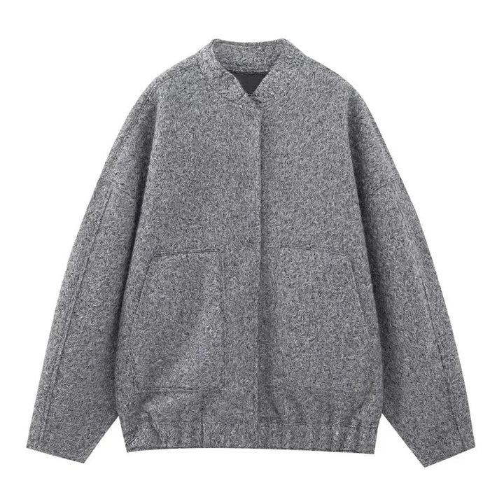 Drune | Flauschige Übergroß Jacke mit Taschen