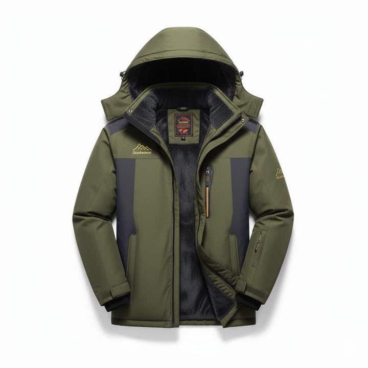Drune | Herren wasserdichte Winterjacke - Mit Kapuze und Brust-Reißverschlussfach