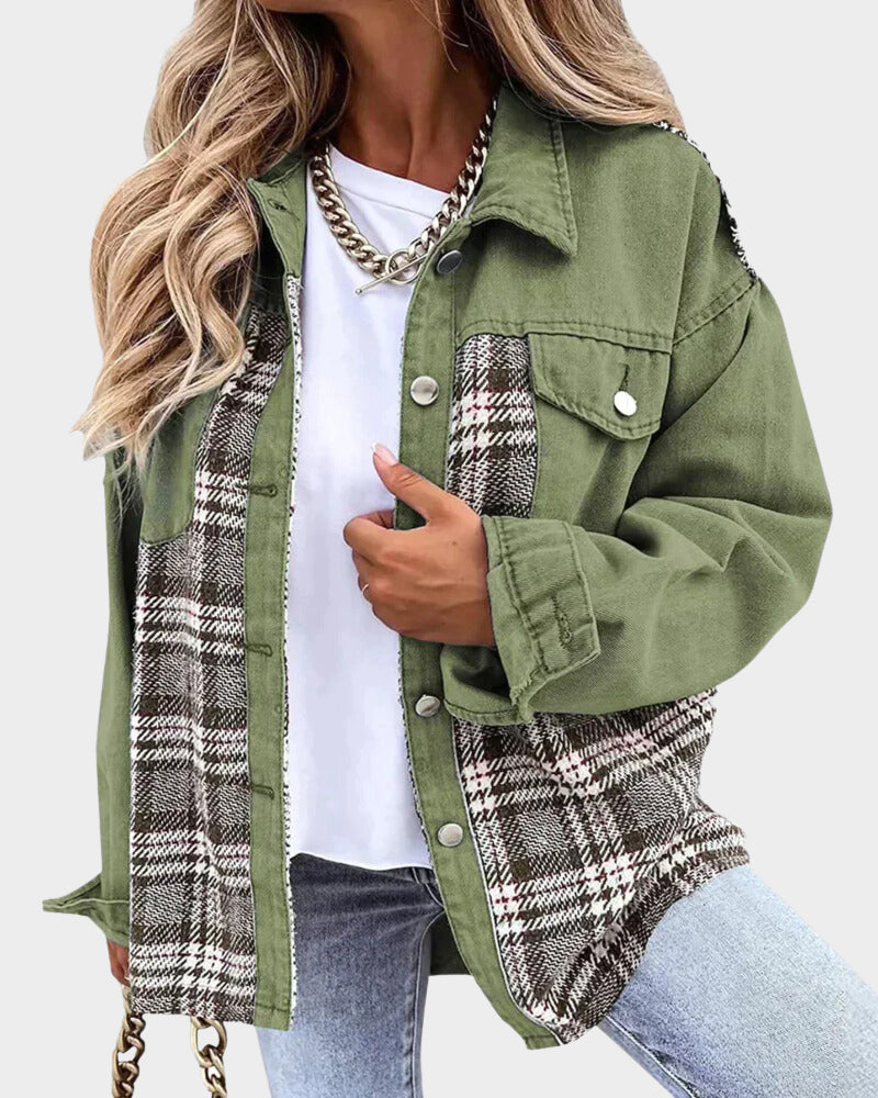 Drune | Modische Weinlese Denim Damenjacke