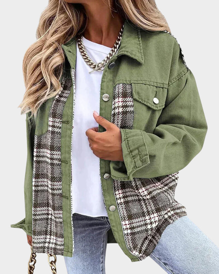 Drune | Modische Weinlese Denim Damenjacke