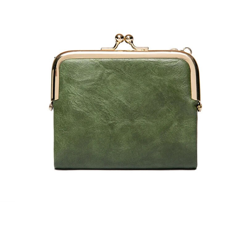 Drune | Kiss Lock Tasche - stilvolle Damen Münzgeldbörse