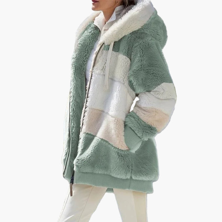 Drune | Winter Kapuzenjacke im Streifen-Design - Modische Freizeitjacke für kalte Tage