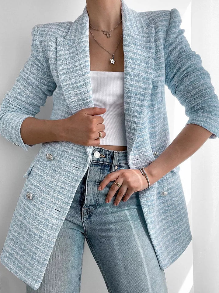 Drune - karierter tweed-blazer