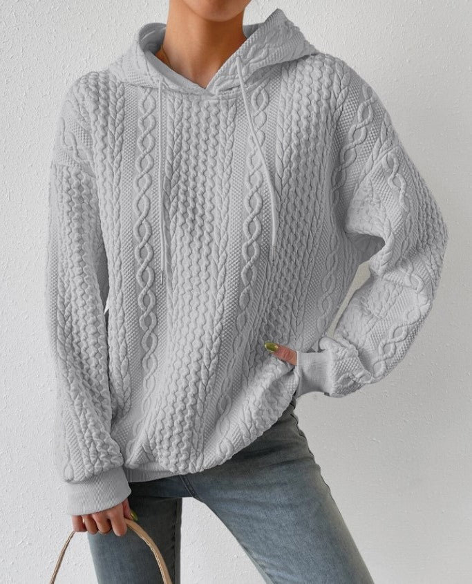 Drune | Kapuzen-Jacquard-Pullover