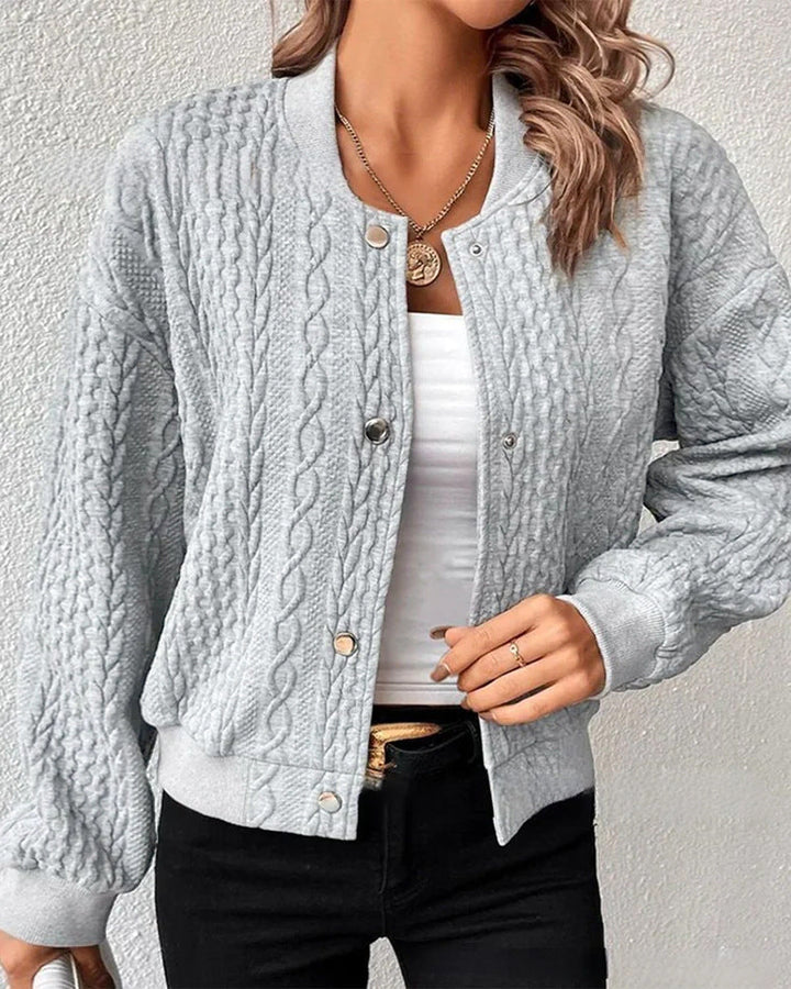 Drune | Jacquard Stehkragen Freizeitjacke