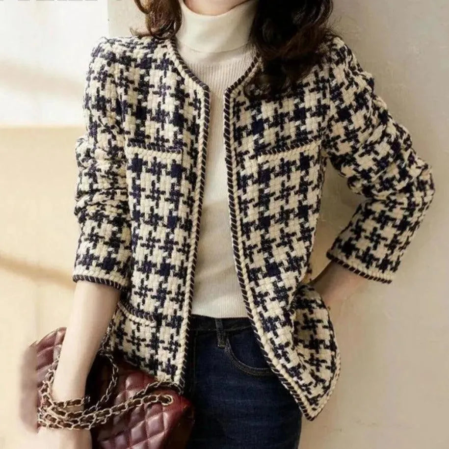 Drune | Gitter Karo Tweed Jacke Damen