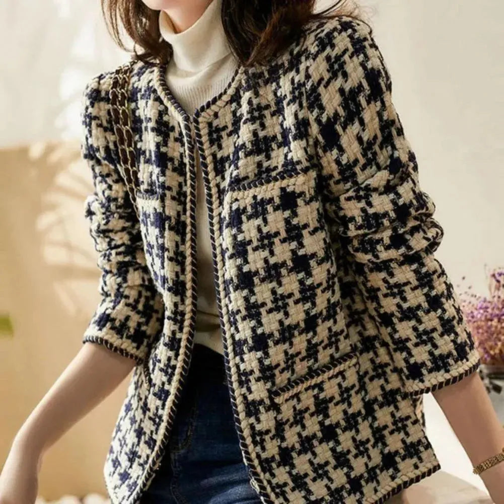Drune | Gitter Karo Tweed Jacke Damen