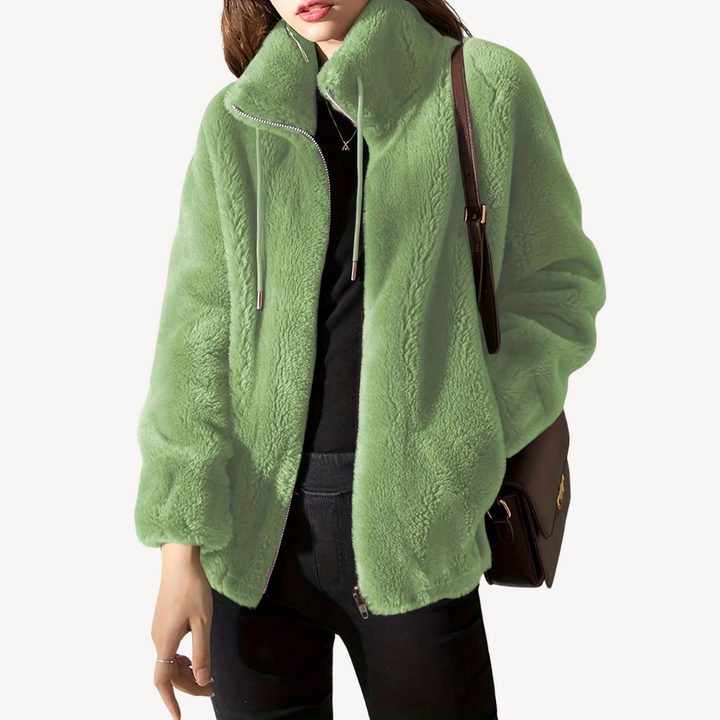 Drune | Damen Kunstpelz Zip-Up Jacke